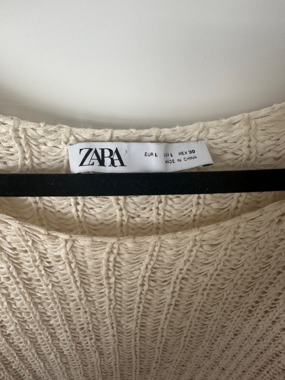 Zara Open Knit Crochet Interwoven Size L - Picture 2 of 5